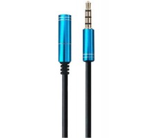 Кабель мультимедійний Maxxter 3.5 мм jack M to F 1.0m 4-pin (A-3434-1m) 