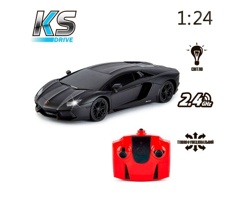 Радіокерована іграшка KS Drive Lamborghini Aventador LP 700-4 (1:24, 2.4Ghz, чорний) (124GLBB)