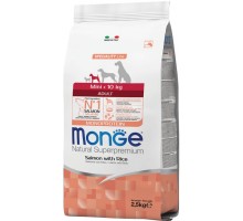 Сухий корм для собак Monge Dog Mini Adult лосось, рис 2.5 кг (8009470011570)