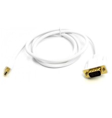 Кабель мультимедійний mini DisplayPort (M) to VGA (M), 1.0m, white PowerPlant (CA912155)