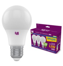Лампочка ELM B60 12W PA10S E27 4000K 3шт. (18-0184)