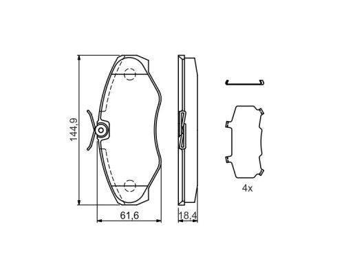Гальмівні колодки Bosch 0 986 424 531