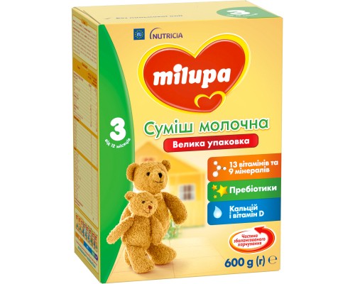 Дитяча суміш Milupa 3 Дитяче молочко 600 гр (5900852025532)