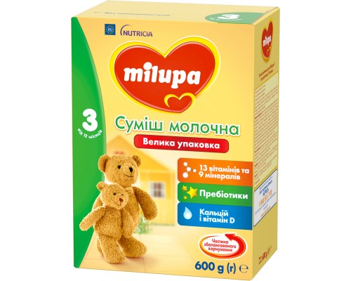 Дитяча суміш Milupa 3 Дитяче молочко 600 гр (5900852025532)