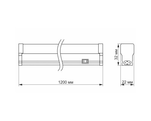 Світильник TITANUM LED Т5  20W 1.2М 5000K (TL-T5-20125)