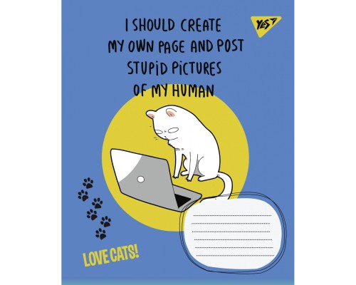 Зошит 1 вересня А5 Love cats 48 аркушів, лінія (766027)