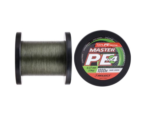 Шнур Select Master PE 1000m Dark Green 0.27mm 33kg (1870.15.93)
