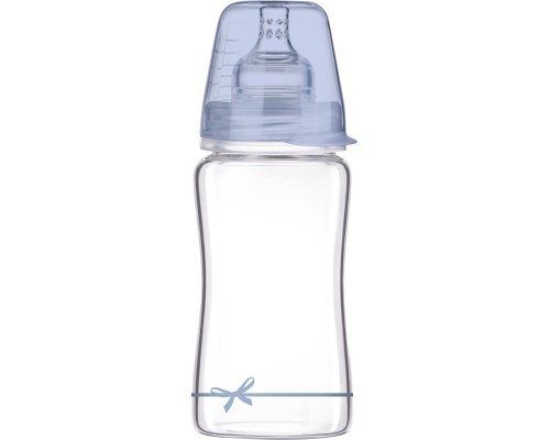 Пляшечка для годування Lovi Diamond Glass Baby Shower скляна 250 мл Блакитна (74/204boy)
