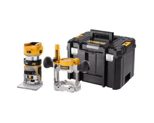 Фрезер DeWALT 18В XR Li-lon, безщітковий, 16000-25500об/хв, цанга 6-8мм, TSTAK (без АКБ та ЗП) (DCW604NT)