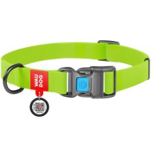 Нашийник для тварин WAUDOG Waterproof з QR паспортом Ш 20 мм Д 28-40 см салатовий (27455)