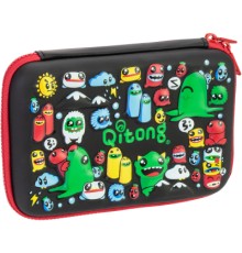 Пенал Cool For School 1 відділення з органайзером чорний (QT-5622-Black)
