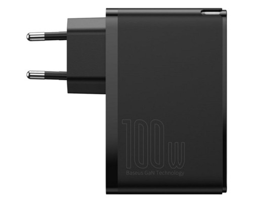 Зарядний пристрій Baseus 2xUSB 100W GaN (2xUSB-C+2xUSB-A) black (CCGAN2P-L01)