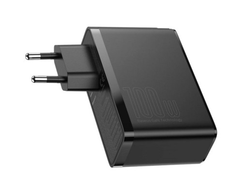 Зарядний пристрій Baseus 2xUSB 100W GaN (2xUSB-C+2xUSB-A) black (CCGAN2P-L01)