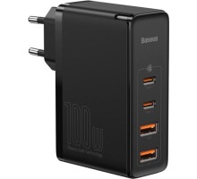 Зарядний пристрій Baseus 2xUSB 100W GaN (2xUSB-C+2xUSB-A) black (CCGAN2P-L01)