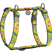 Шлея для собак WAUDOG Nylon з QR паспортом анатомічна H-подібна 