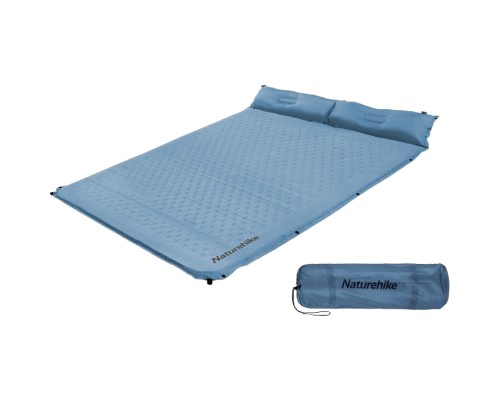 Туристичний килимок Naturehike CNH22DZ013 двомісний з подушкою 30 мм Blue (6975641889557)
