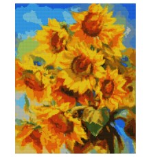Картина по номерам Santi Яскраві соняшники, 40*50см на підрамнику, алмазна (954524)