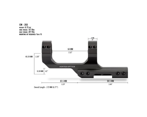 Кріплення для прицілу Vortex Cantilever Mount 30mm 3