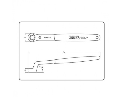 Ключ Toptul діелектричний накидний (кут 75 °) 10мм 1000V VDE (AAAW1010V4)