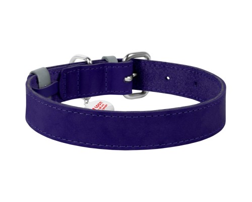 Нашийник для тварин WAUDOG Classic шкіряний 20 мм х 30-39 см фіолетовий (02179)