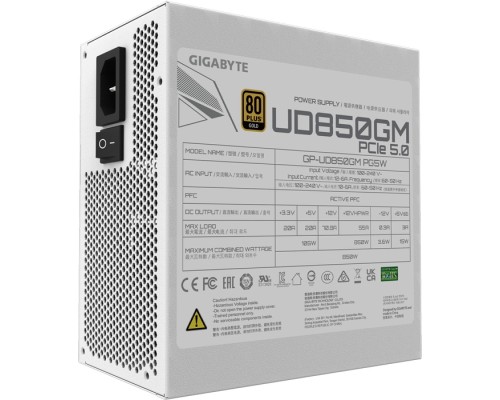 Блок живлення GIGABYTE 850W (UD850GM PG5W)