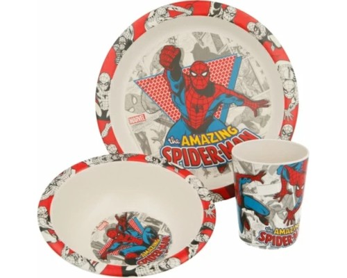 Набір дитячого посуду Stor Spiderman - Comic, Bamboo Set (Stor-01275)