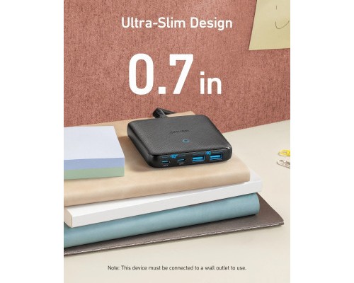 Зарядний пристрій Anker PowerPort 543 Atom III Slim 4 - 65W 22xUSB-C PIQ3.0 (A2046G12)