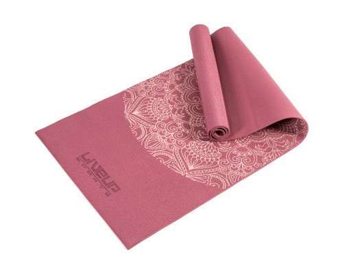 Килимок для йоги LiveUp Yoga Mat з принтом Уні 173 х 61 х 0,6 см Фіолетовий (LS3231C-06r)