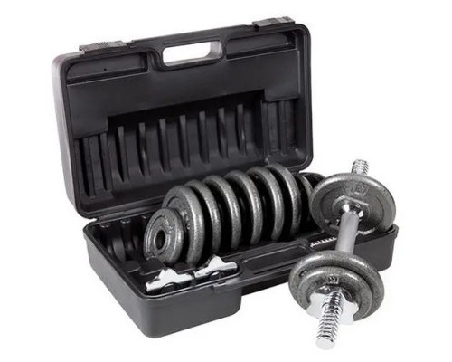 Гантельний набір LiveUp Dumbell Set у кейсі чорний 2х7,5кг LS2322B-15KGS (6951376139303)