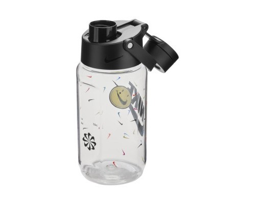 Пляшка для води Nike TR Renew Recharge Chug Bottle 16 OZ грфічний прозорий, чорний 473 мл N.100.7634.968.16 (887791742377)