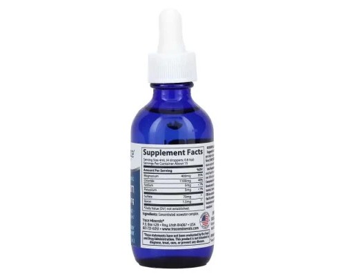 Мінерали Trace Minerals Магній іонізований у краплях, 400 мг, Ionic Magnesium, 59 мл (TMR-00017)