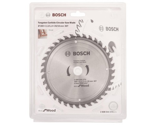 Диск пильний Bosch Eco for Wood 160x2.2x20-36T (2.608.644.374)