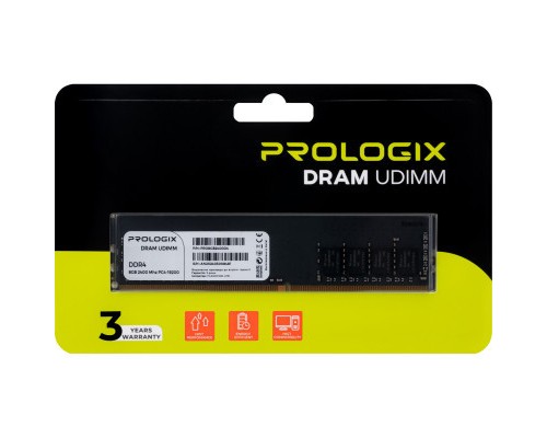 Модуль пам'яті для комп'ютера DDR4 8GB 2400 MHz Prologix (PRO8GB2400D4)