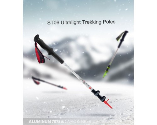 Трекінгові палиці Naturehike ST06 NH17D006-D 3-секційна срібляста 1 шт (6927595748602)