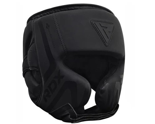 Боксерський шолом RDX T15 Noir Cheek Protector Matte Black XL (HGR-T15MB-XL)