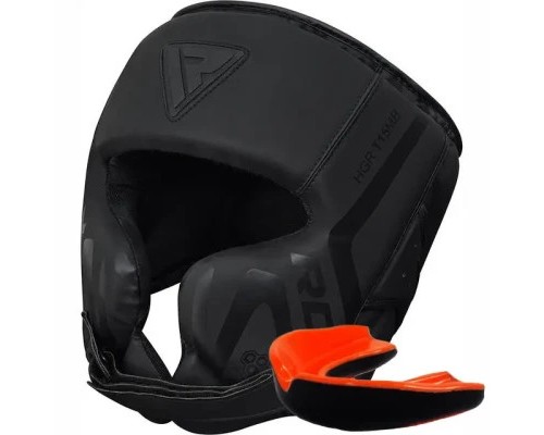 Боксерський шолом RDX T15 Noir Cheek Protector Matte Black XL (HGR-T15MB-XL)