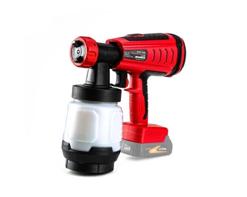 Фарбопульт GTM SG18/700BL, 18V, 700мл/хв, 800мл, 2 сопла-1,5 і 2,5мм (без АКБ та ЗП) (SG18/700BL)