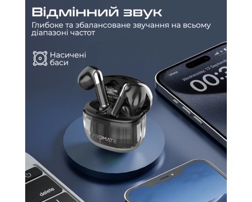 Навушники Promate TransPods Black (transpods.black)