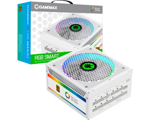 Блок живлення Gamemax 750W (RGB 750 PRO WH (ATX3.0/3.1 PCI)