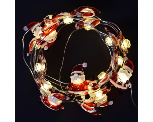 Гірлянда YES! Fun На мідному дроті Санта 20 LED Тепло-біла 2.2 м На батарейках (801211)