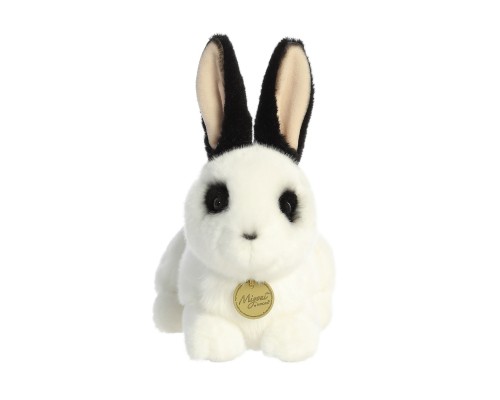 М'яка іграшка Aurora Кролик білий з чорними вухами 25 см (210788A)