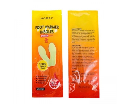 Хімічна грілка Hodaf для ніг розмір 23х7,6 см до 8 годин (Foot Warmer Women)