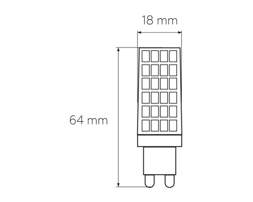 Лампочка Eurolamp LED G9 6W 600Lm 3000K (LED-G9-0630(220))