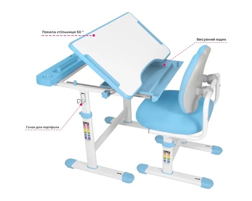 Парта зі стільцем Cubby Vivo Blue