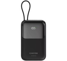 Батарея універсальна Canyon 10000mAh OnPower 101 PD/22.5W built-in cable Black (CNS-CPB101BK)