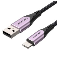Дата кабель USB 2.0 AM to Lightning 2.0m 2.4A Aluminum Alloy Purple Vention (LABVH)