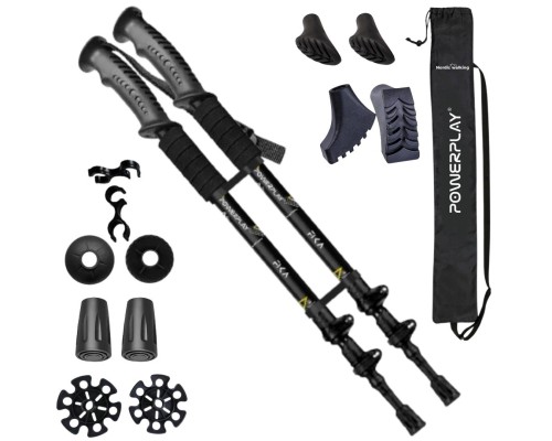 Трекінгові палиці PowerPlay 9109 Fika Black/Yellow 60-135 см (PP_9109_Fika_Bl/Yellow)