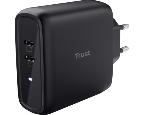 Зарядний пристрій Trust Maxo 65W 2xUSB-C PD black (25380_TRUST)