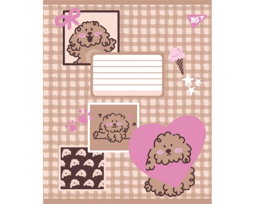 Зошит Yes Hello Puppy А5 12 аркушів коса лінія (767807)