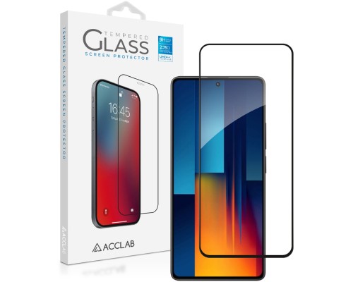 Скло захисне ACCLAB Full Glue Xiaomi Poco M6 Pro Black (1283126589775)
